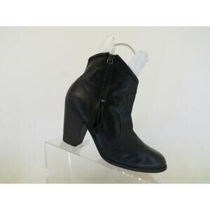 ALDO Womens Black Leather Zip Fashion Ankle Boots Booties Size 9 M